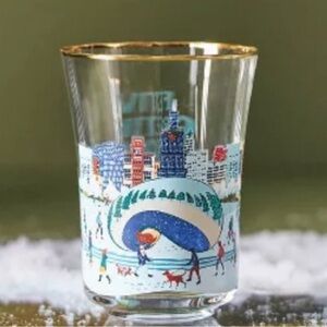 Anthropologie Holiday In The City Chicago Juice Glass 2024 New With Tags